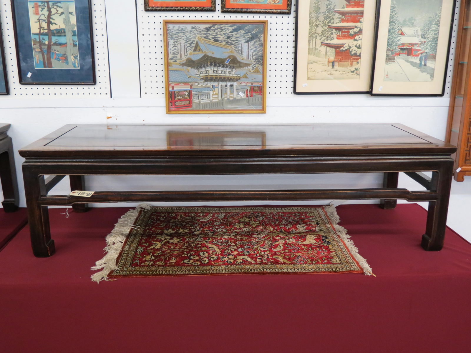 Chinese Low Table or Coffee Table, 60" long, 16" tall, 22" deep. (1 of 4)
