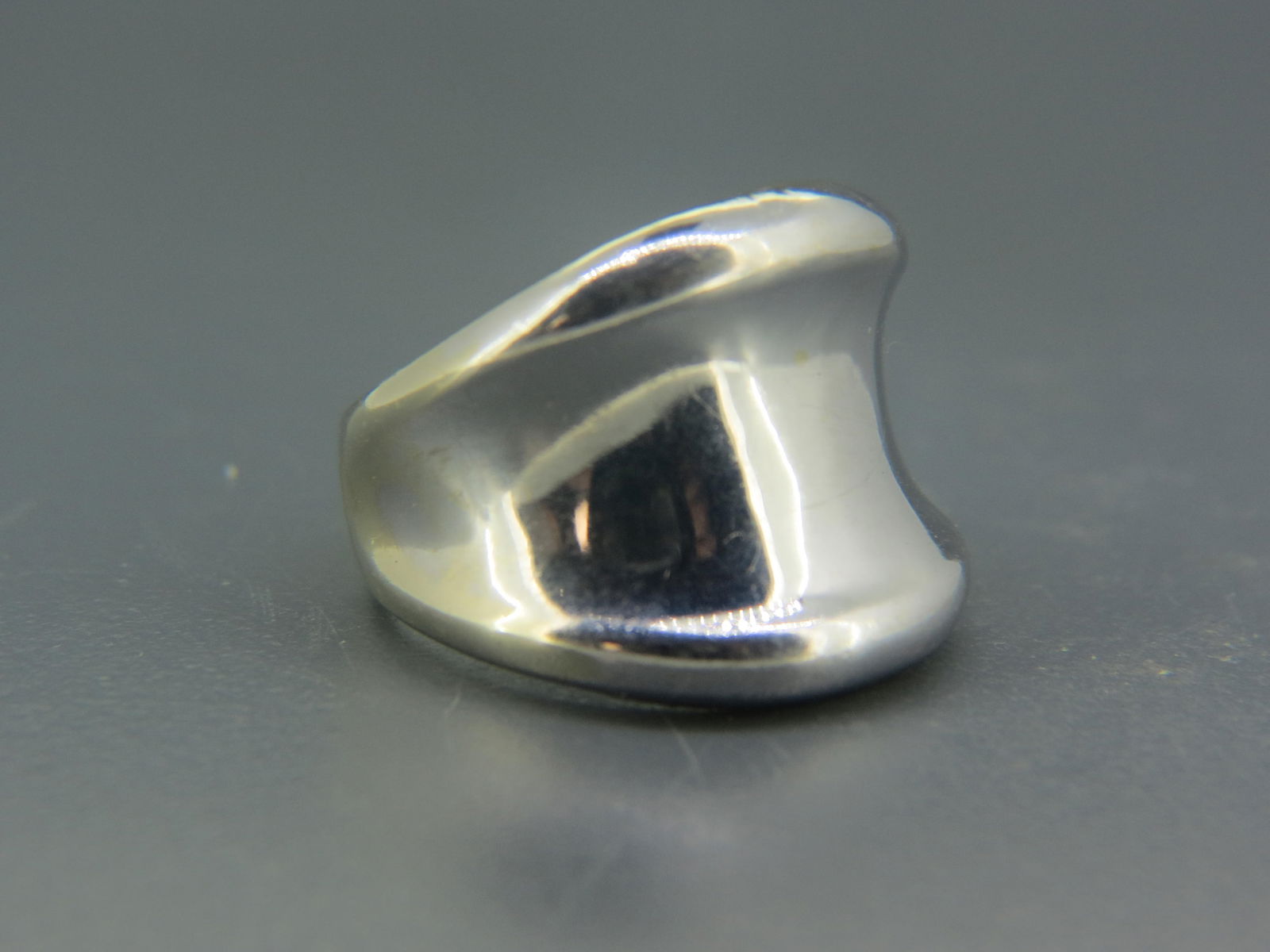 14K White Gold Designer RIng, 3/4" at widest point, 5.8 grams, currently size 8  3/4. (1 of 4)