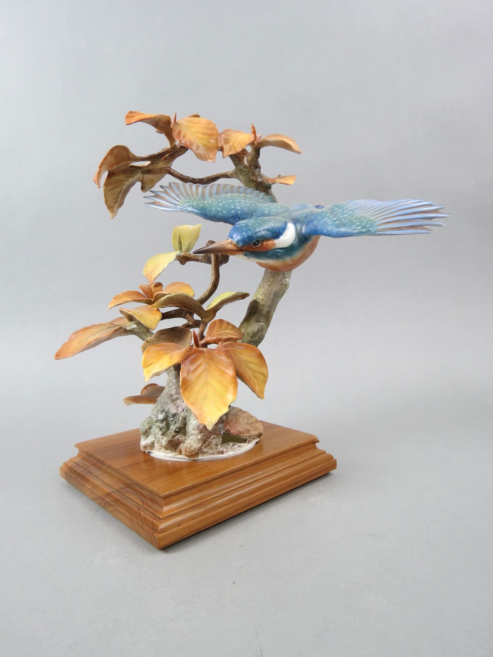 Royal Worcester Figurine by Dorothy Doughty, "Kingfisher and Autumn Beech", issued in 1964, 12" (1 of 6)