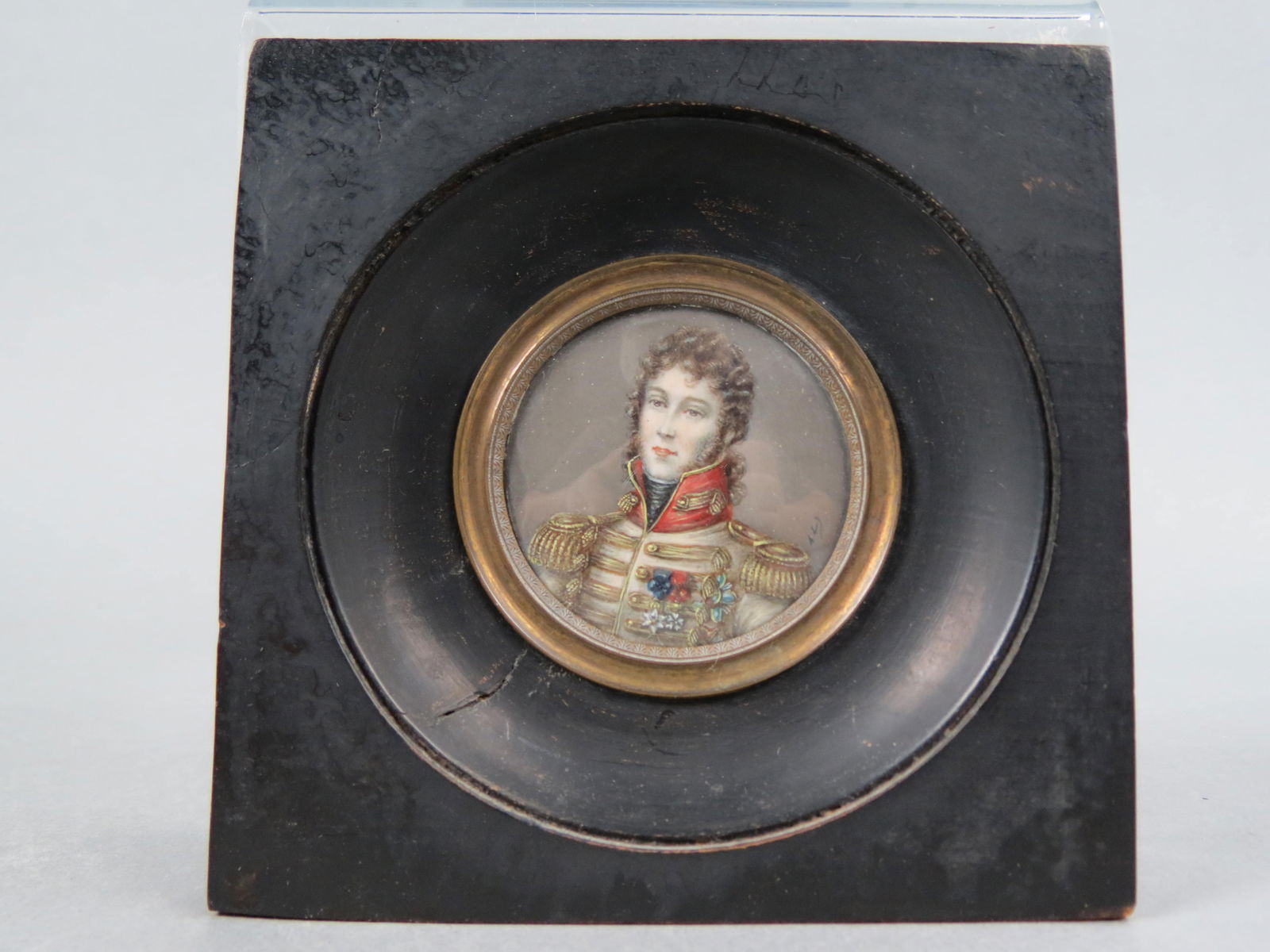 Fine Miniature Portrait Painting, Joachim Murat, wearing medals, 1767-1815, artist signed, 2" (1 of 2)