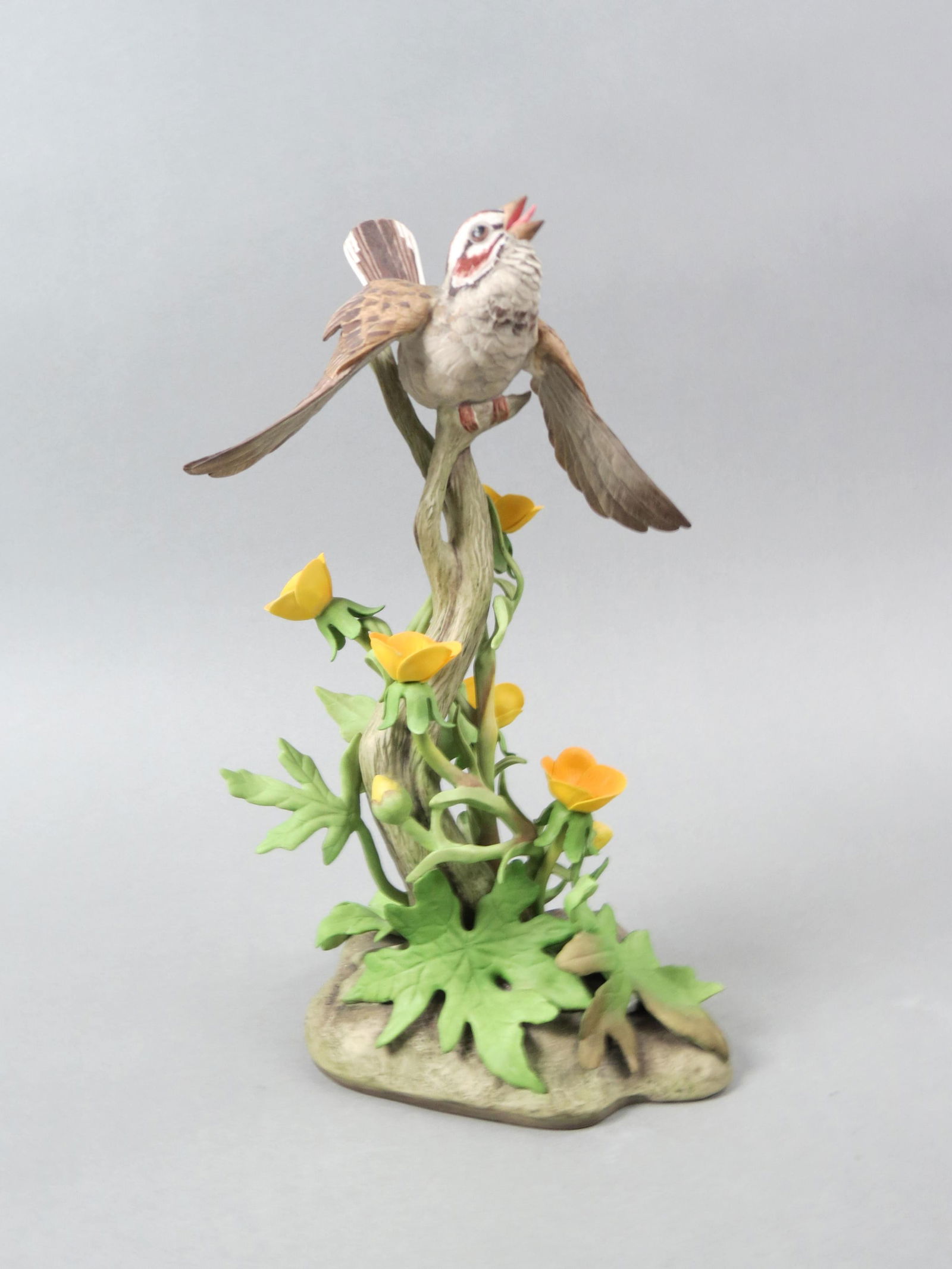 Boehm Porcelain Figurine "Lark Sparrow", #400-35, limited edition, 12 1/2" tall. (1 of 8)