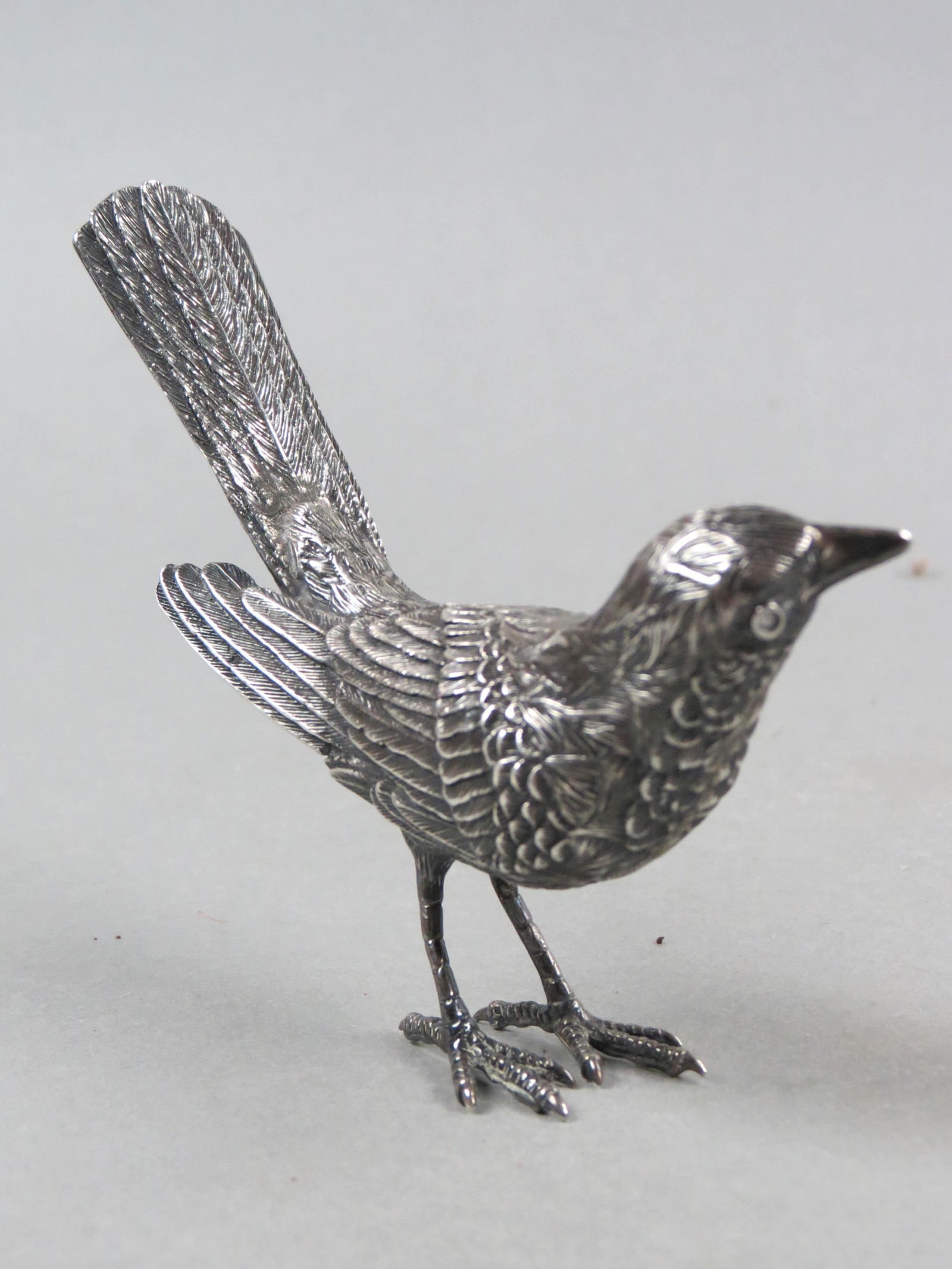 Sterling Silver Figurine of a Bird, European marks, 3 1/2" X 4 1/2", 96 grams,  excellent. (1 of 4)