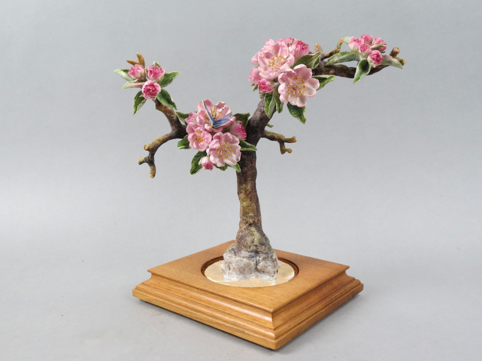 Royal Worcester Bird Figurine by Dorothy Doughty, "Crabapple Sprays & Butterfly", issued in 1940, (1 of 5)
