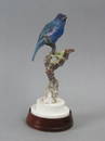 Royal Worcester Bird by Dorothy Doughty, "Indigo Bunting on Plum Twig", RARE single, 17 made,