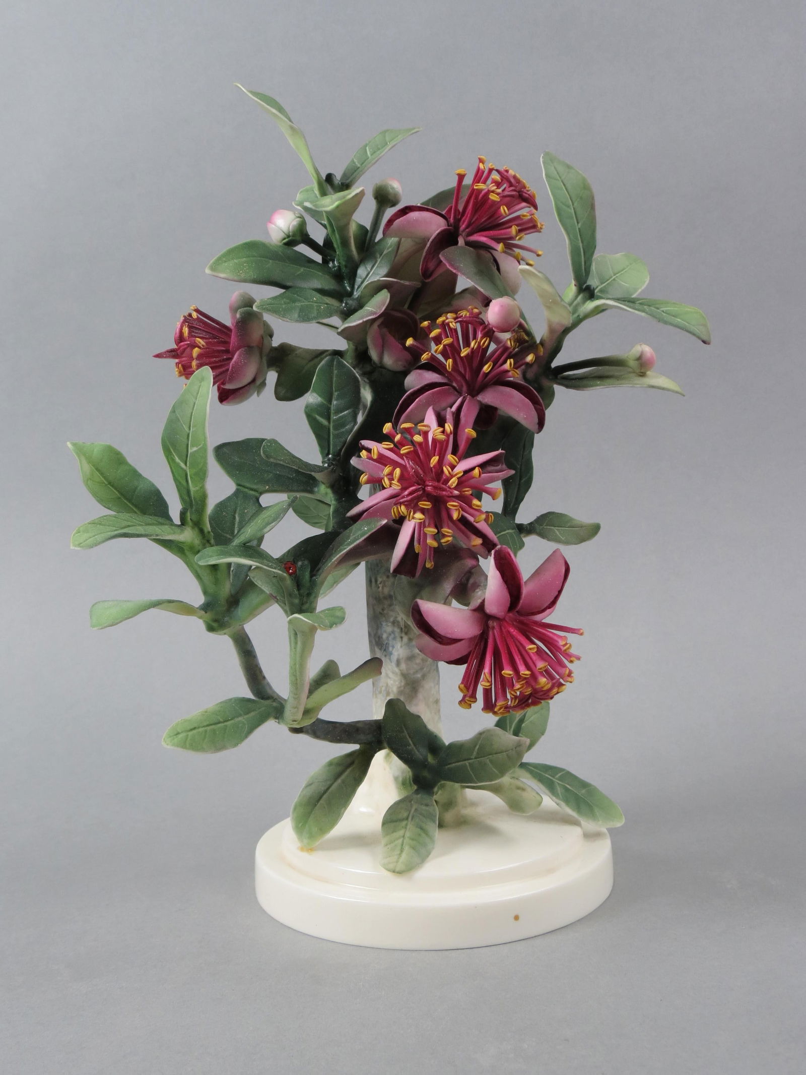 Royal Worcester Bird Figurine by Dorothy Doughty, "Mexican Feijoa & Ladybirds", issued in 1950, 11 (1 of 7)