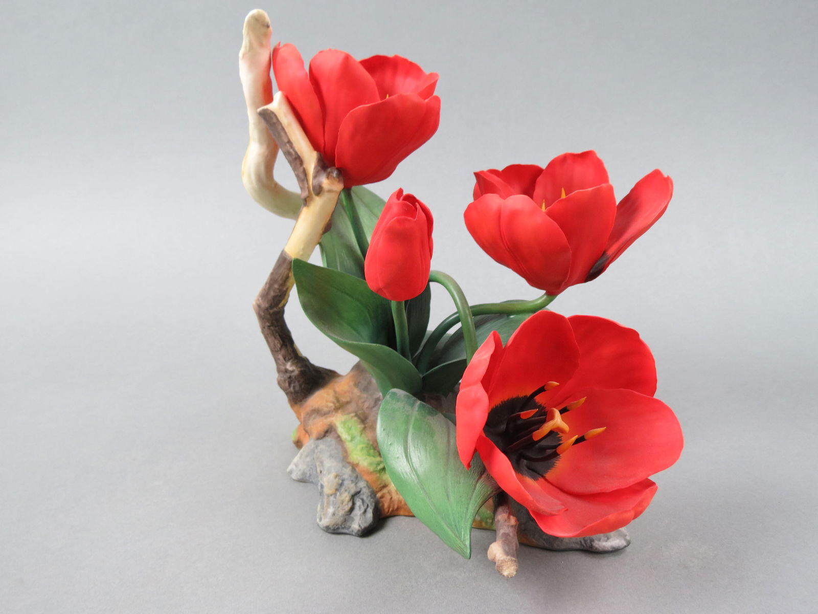 Boehm Porcelain Figurine "Tulips", model #300-89, limited edition #14, 8 1/4" tall,  9" wide. (1 of 5)