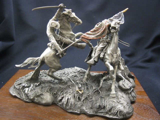 Chilmark Pewter Civil War Figurine "Gaine's: Mill", by Francis Barnum, 7" x 9", signed, excellent