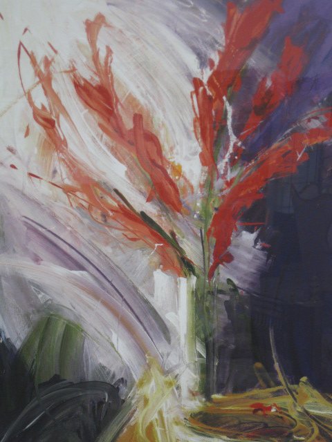 Tim Schaible, Giclee on Paper,: "Glads", image area 24" x 18", pencil signed & numbered...Tim Schaible was born in upstate New York in 1947. He studied painting at the School of Visual Arts in New York City, and then began a highly 