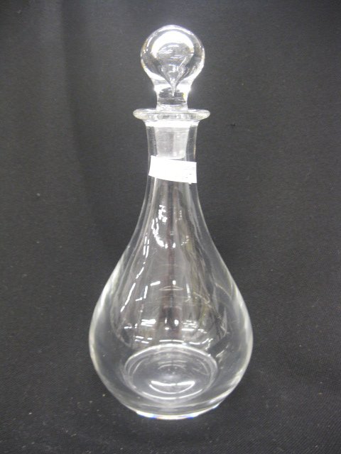 Val St. Lambert Crystal Decanter,: 9 1/2" tall, signed, excellent.