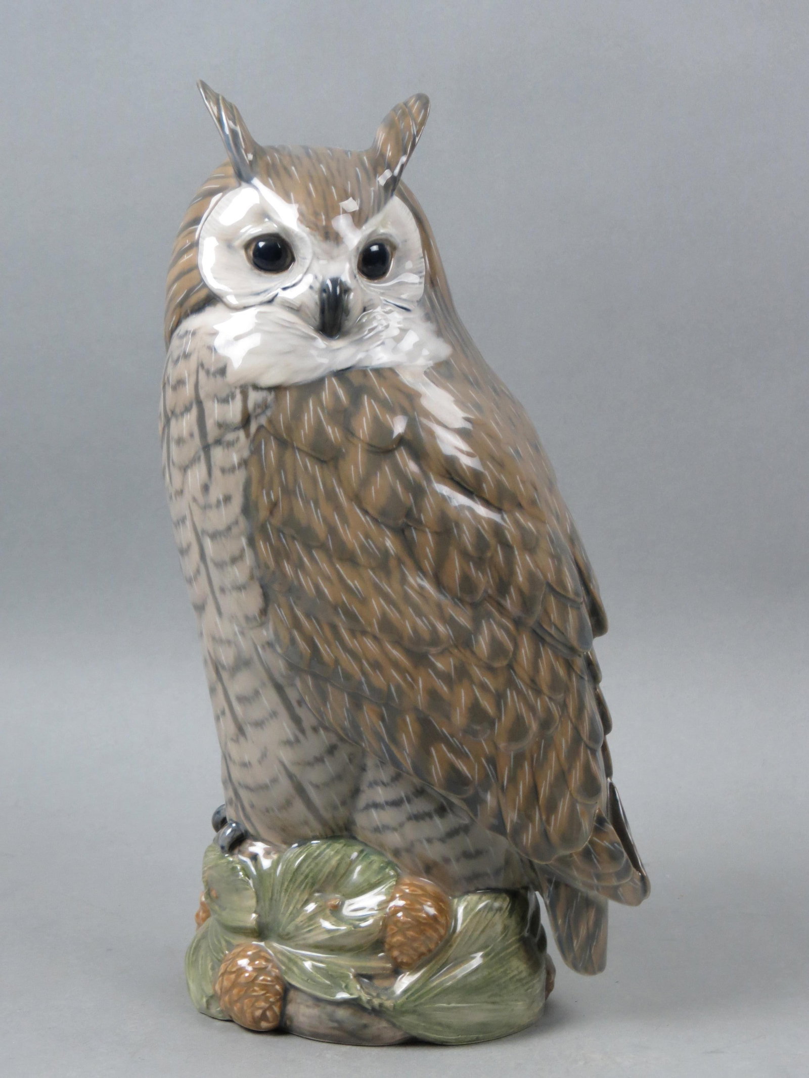 Royal Copenhagen Figurine "Long Eared Owl" #1331,: 12" tall, excellent.