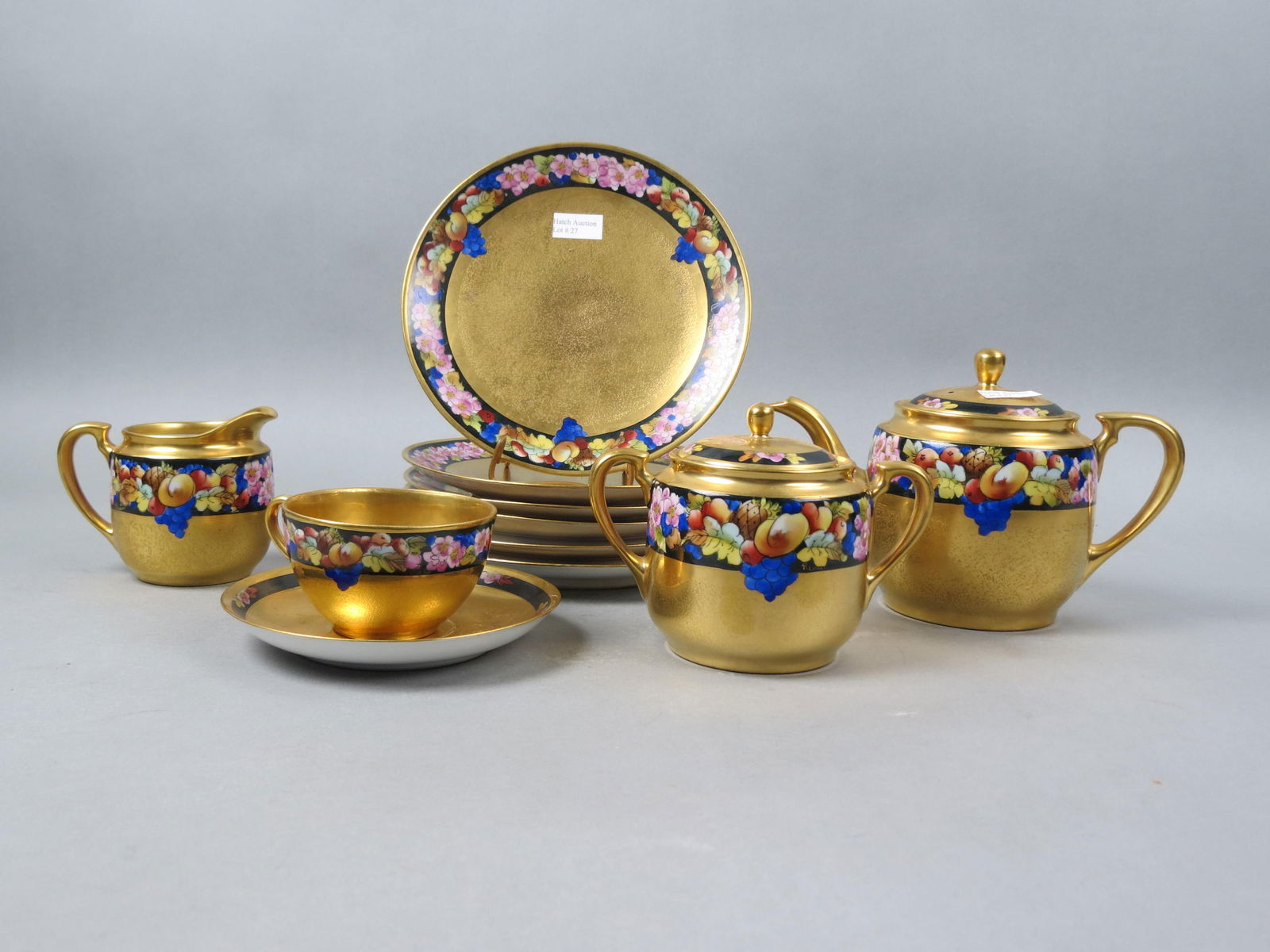 21 pcs. Pickard China Dessert & Tea Service, (1 of 2)
