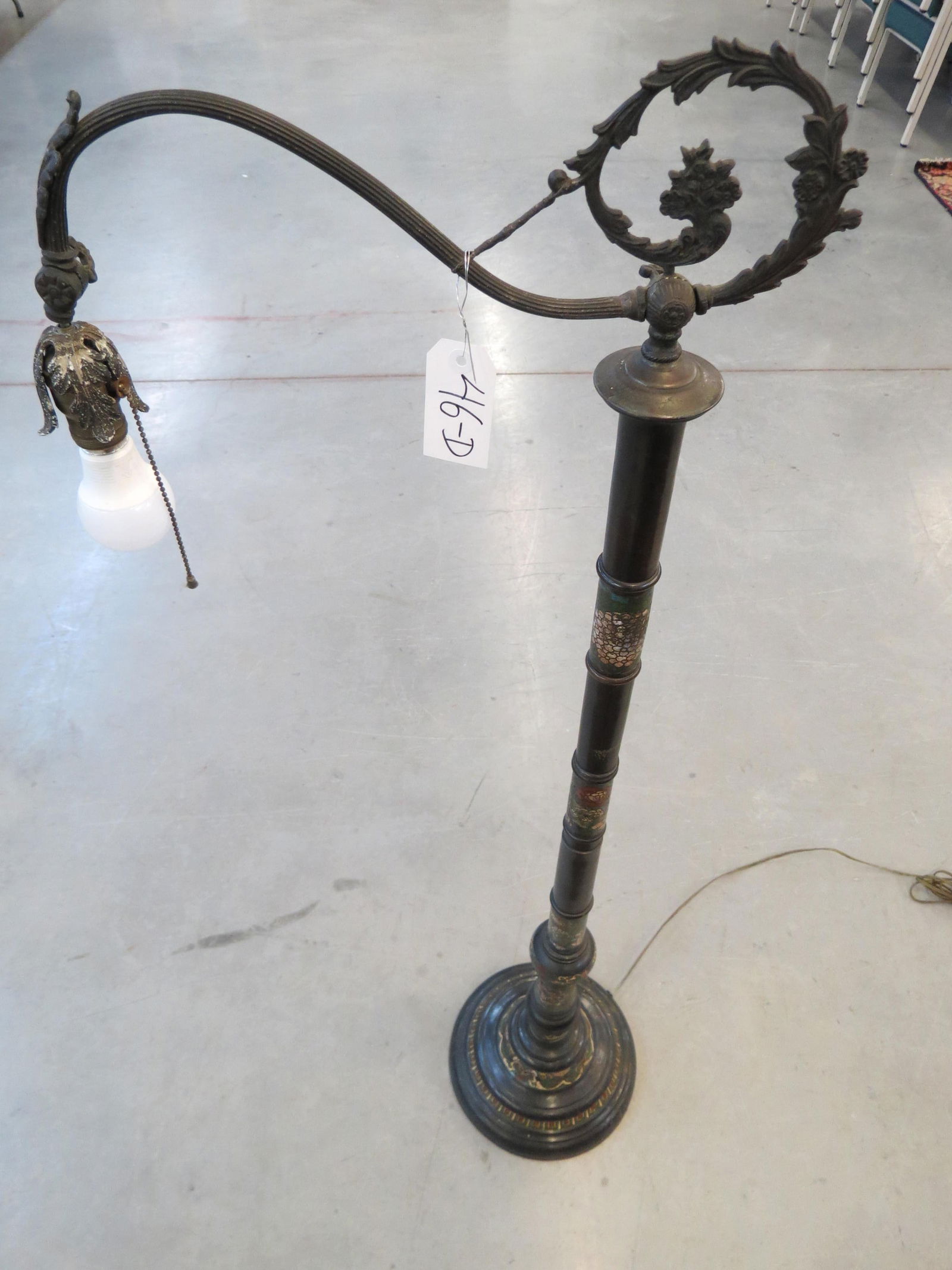 Japanese Champleve Bronze Floor Lamp, (1 of 5)