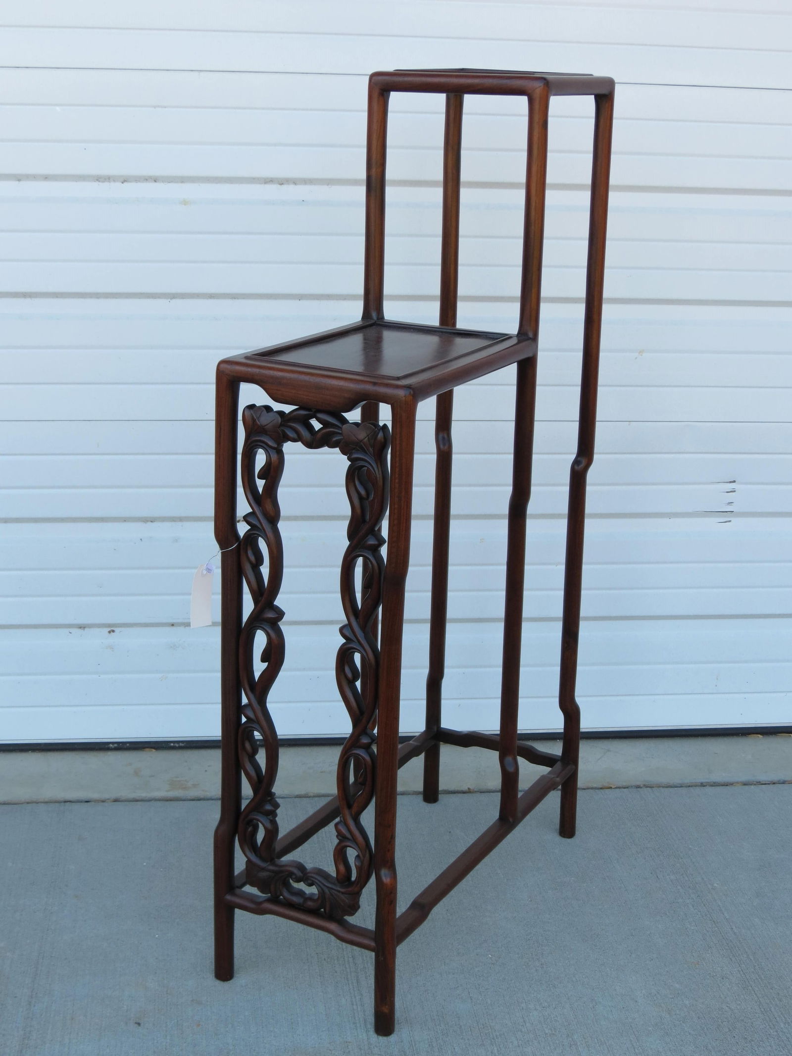 Chinese Carved Rosewood Artist Stand, Shelf Unit, (1 of 3)