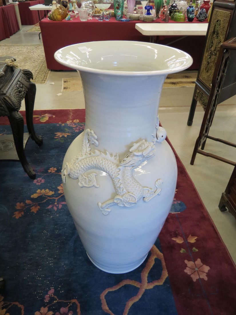 Large Chinese Pottery Floor Vase, 38" tall, (1 of 5)