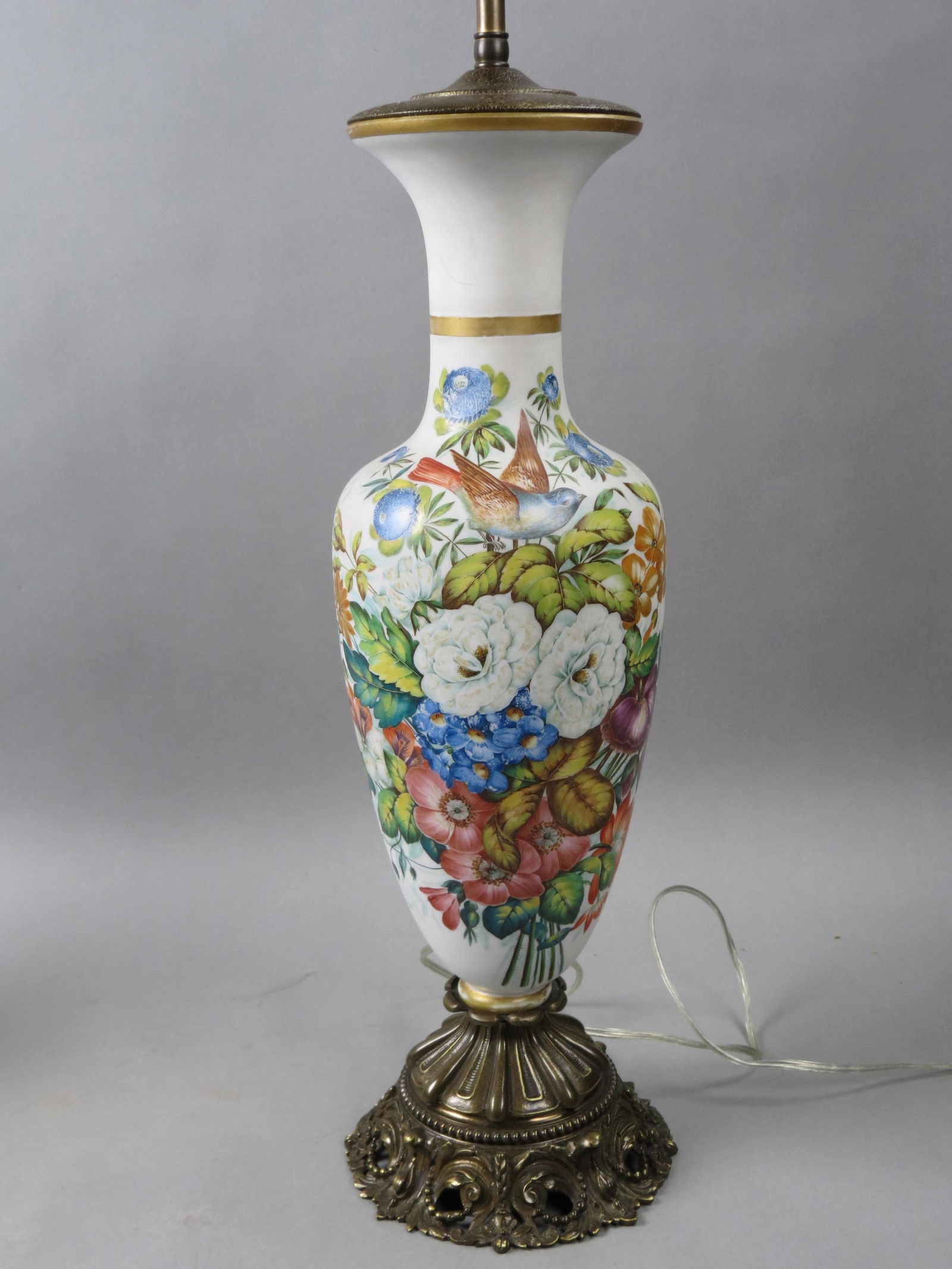 Early Baccarat Opaline Glass Lamp, (1 of 10)