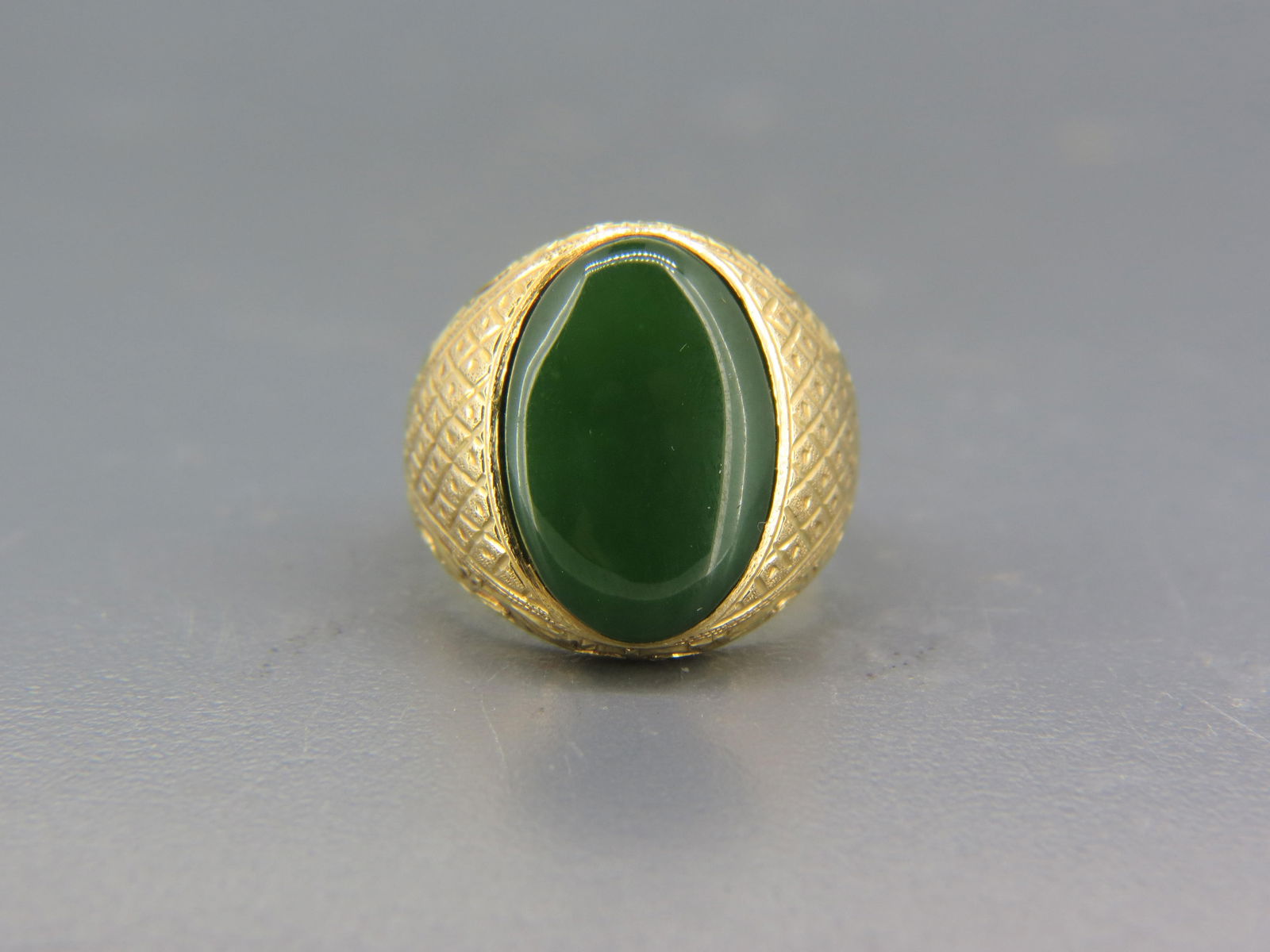 Men's Jadite 18K Gold Ring, (1 of 5)