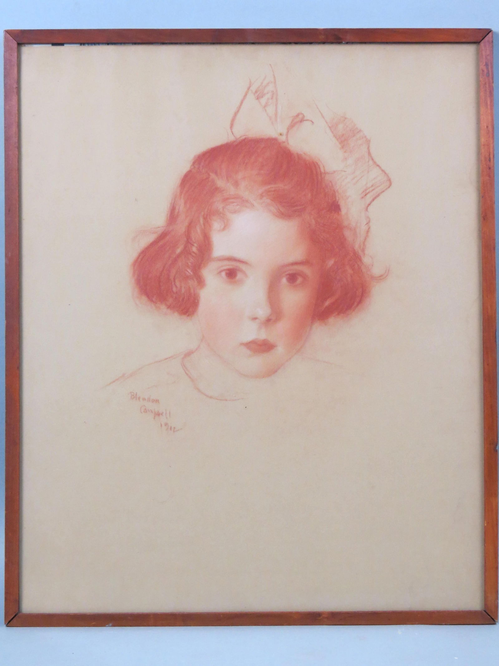 Blendon Campbell, drawing, Portrait of Alice, (1 of 3)