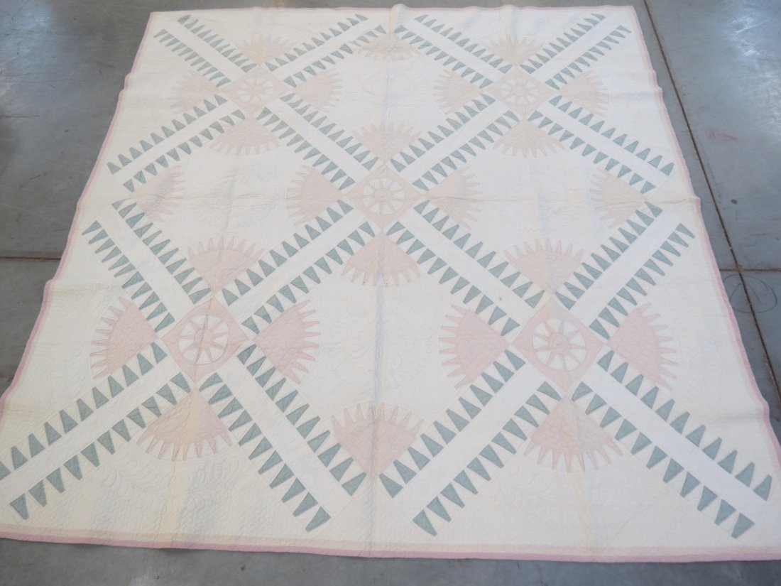 Antique Handmade Quilt,: 80" X 80".