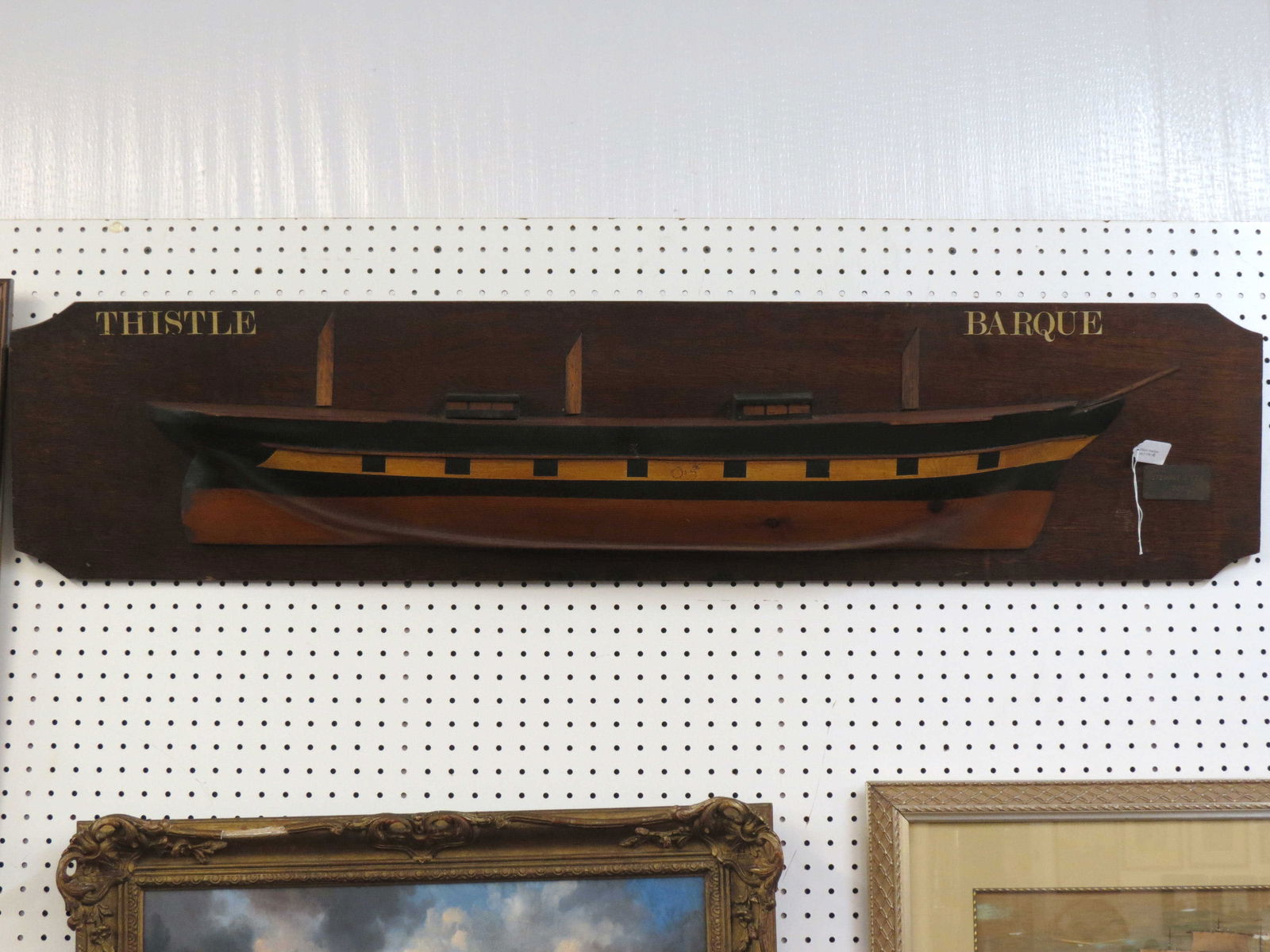 Wooden Ship's Half Hull Model Wall Plaque, (1 of 6)
