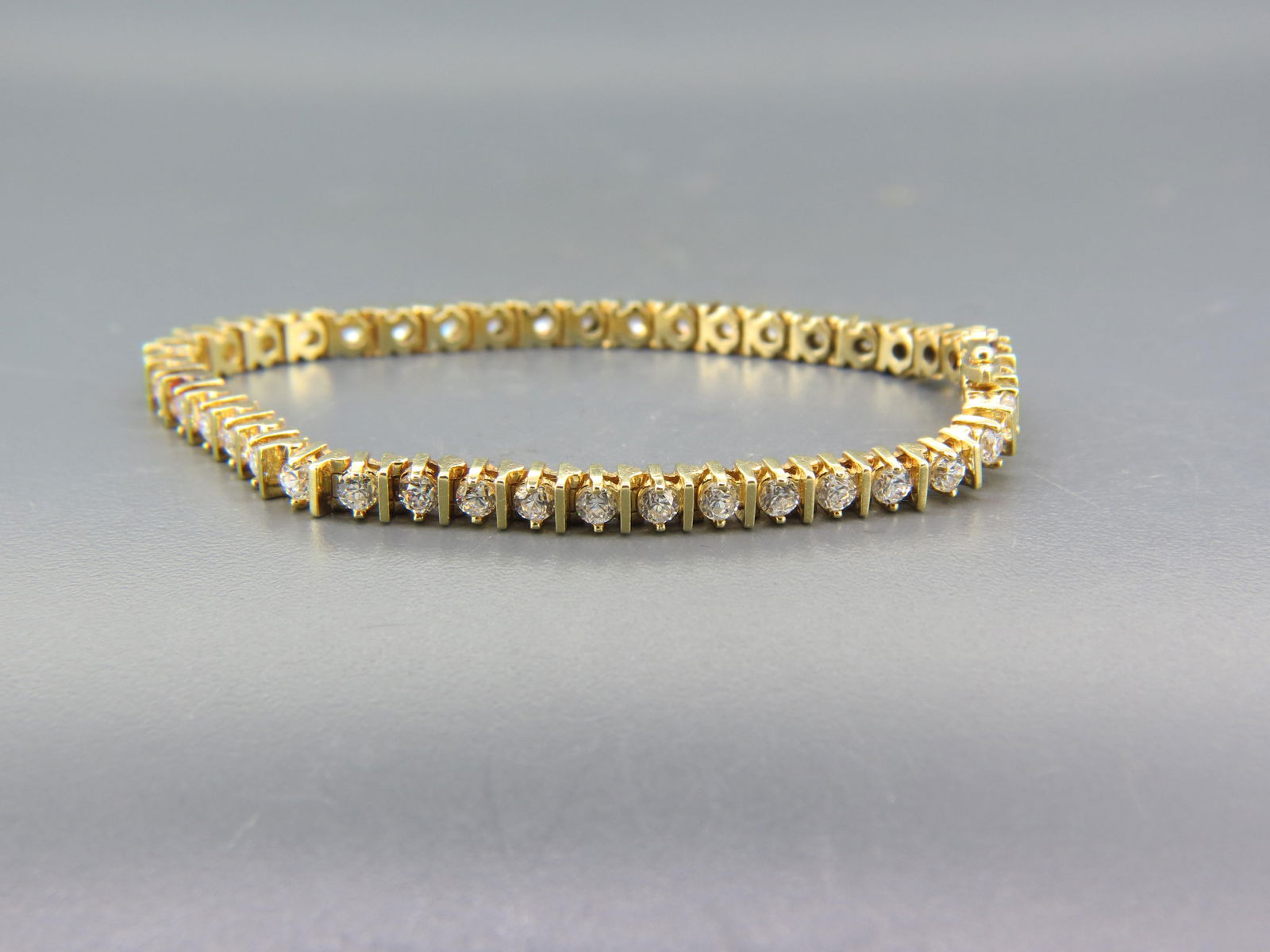 Diamond & 14K Gold Line Bracelet, (1 of 7)