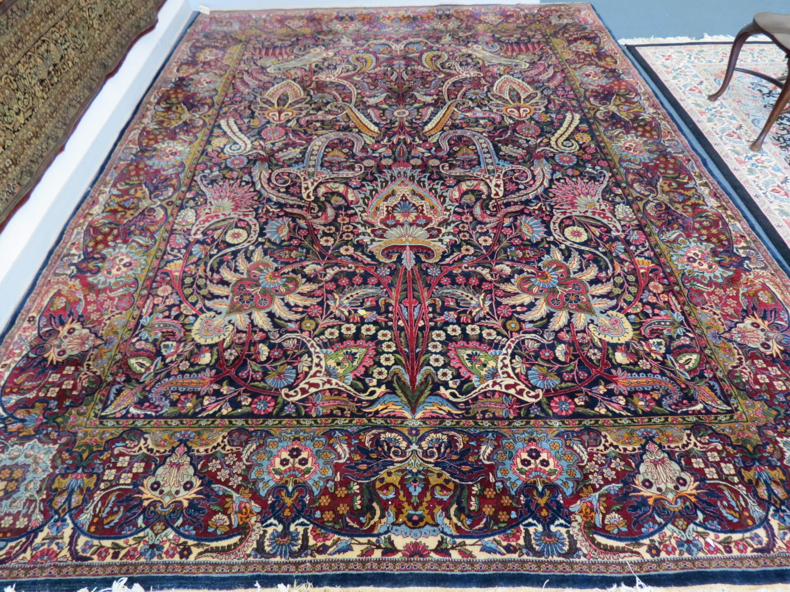 Isfahan Persian Silk & Wool Handmade Room Size Rug (1 of 6)