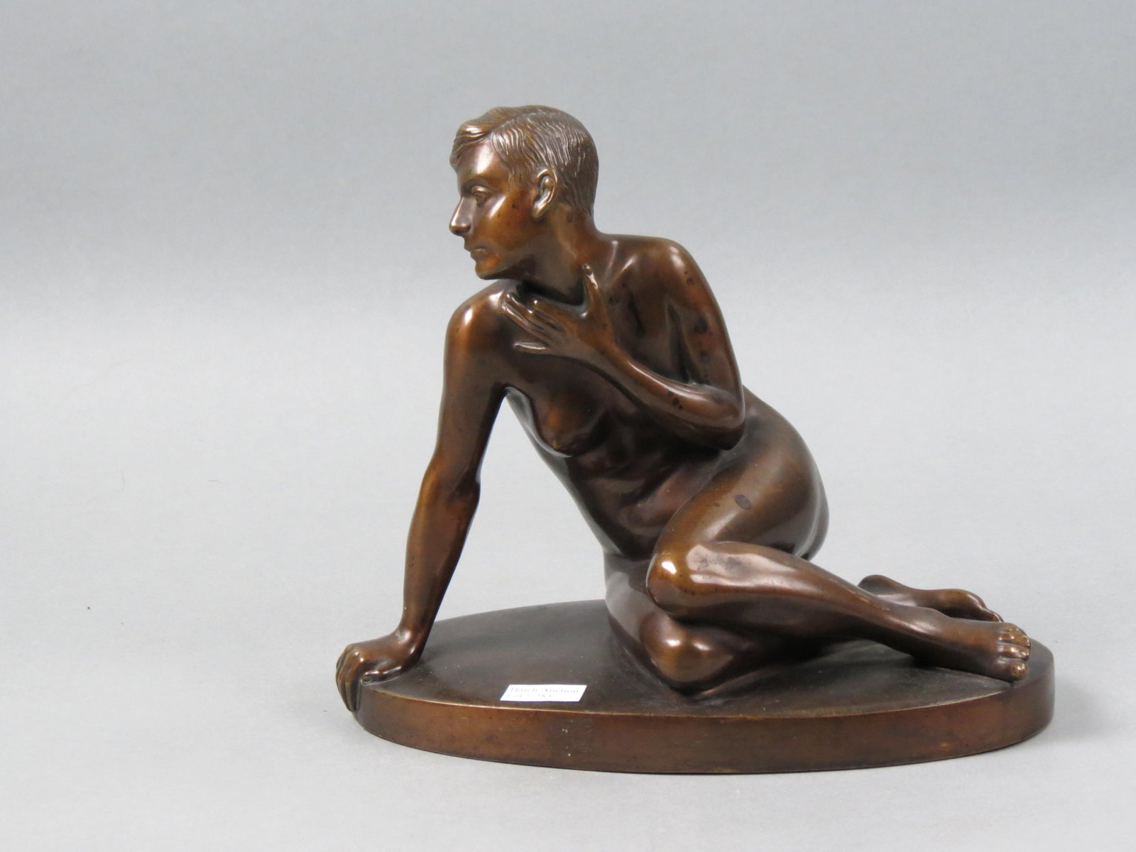 Pal Patzo Bronze of Nude Female at Rest,: well listed artist 1886-1945, 9" tall, 10" long.....Pal Patzo (Born 1886) was active/lived in Hungary.