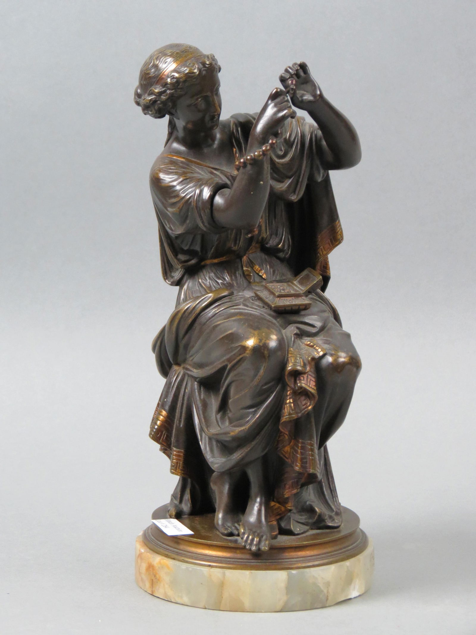 Duchoiselle, bronze, Seated Neo-Classical Female, (1 of 10)