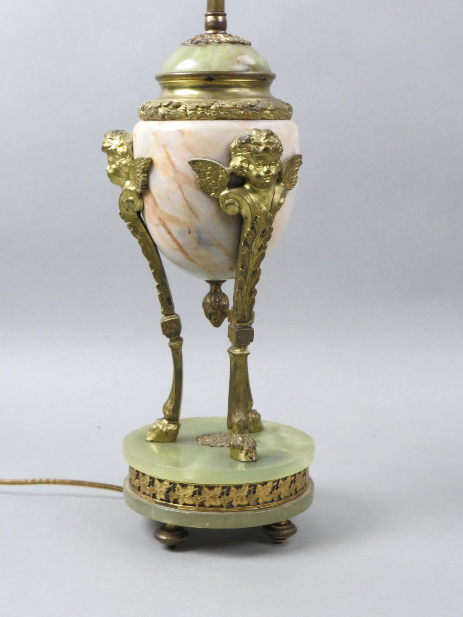 French Bronze, Marble & Onyx Lamp, (1 of 5)