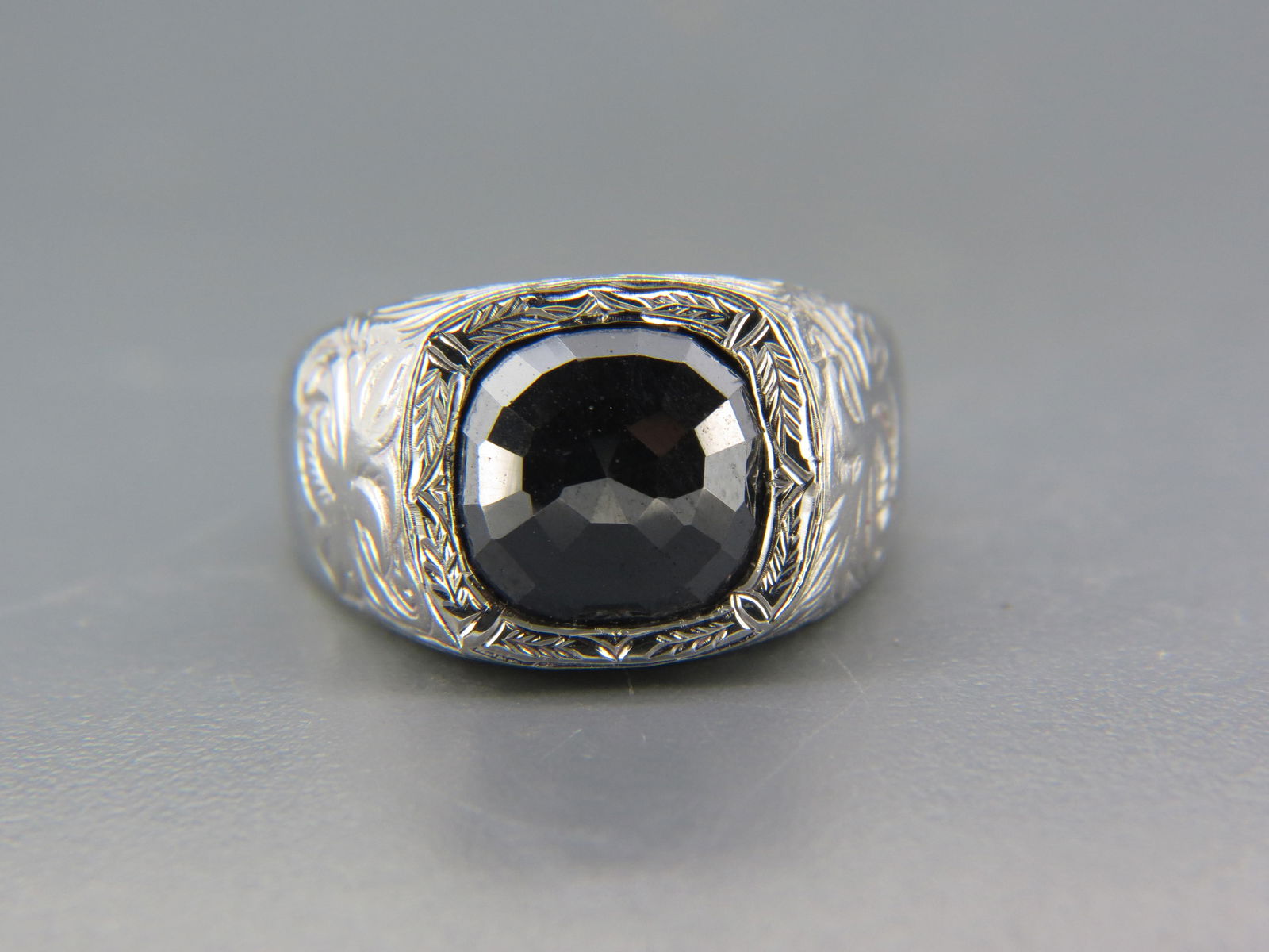 Men's Large Black Diamond Ring, 4.20 carat (1 of 8)