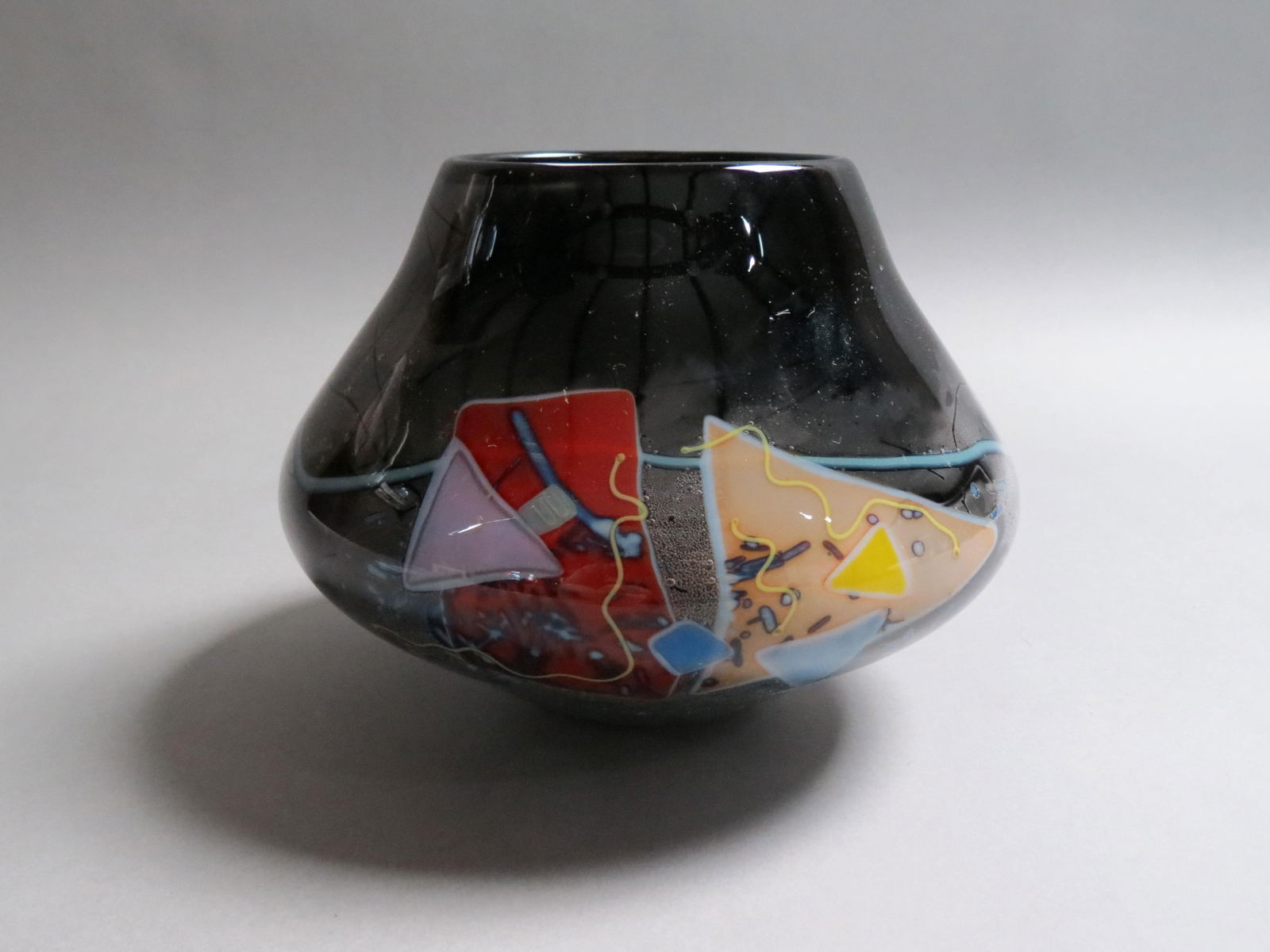 Mark Russell Studio Art Glass Vase, (1 of 6)