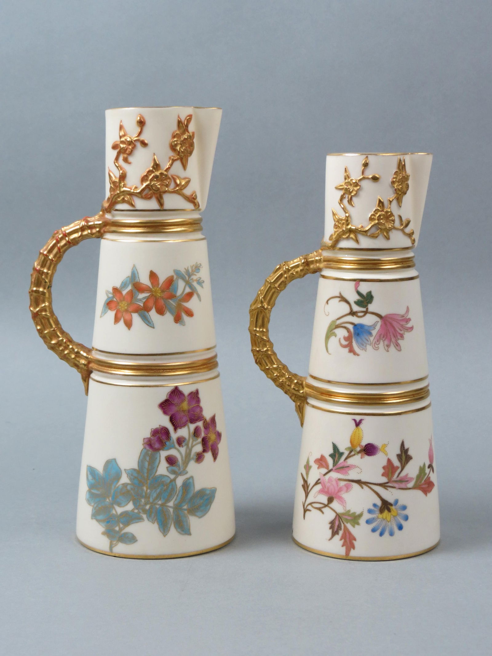 2 Royal Worcester Tall Pitchers, (1 of 5)