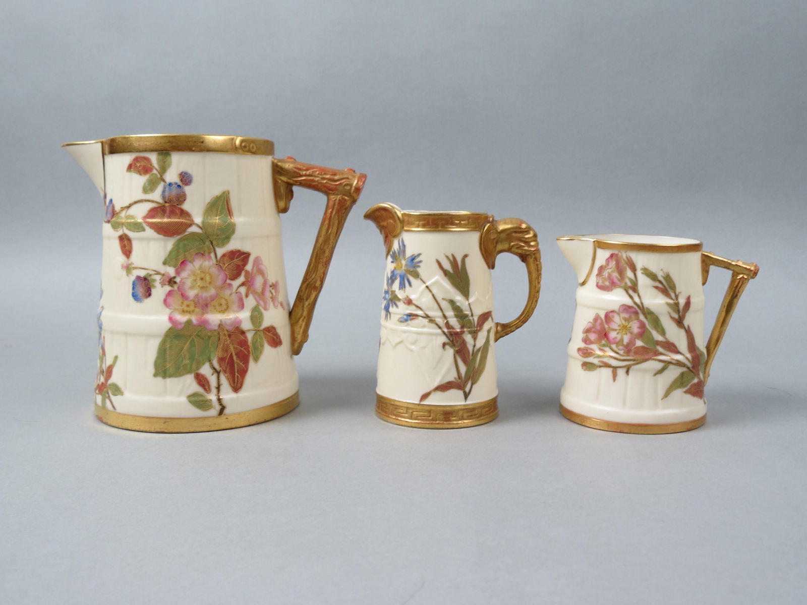 3 Royal Worcester Porcelain Pitchers, (1 of 6)