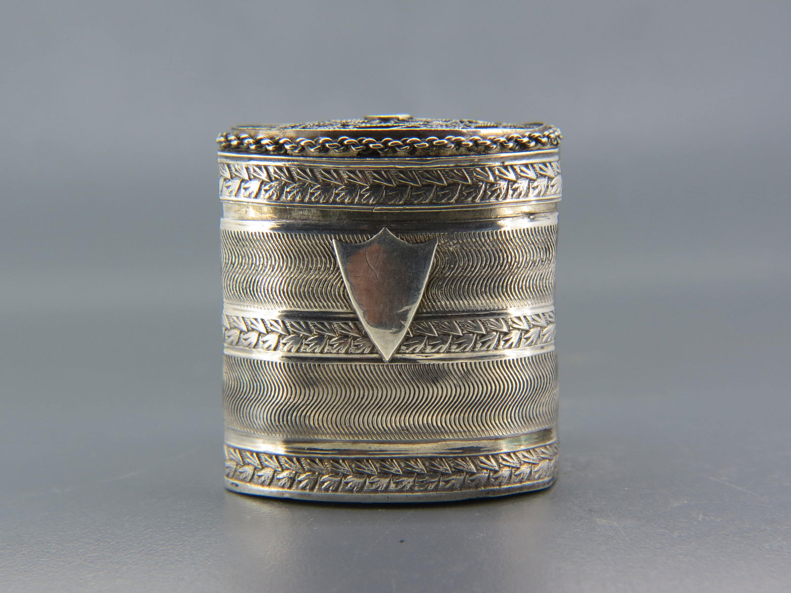 Early Dutch Silver Patch Box, (1 of 6)