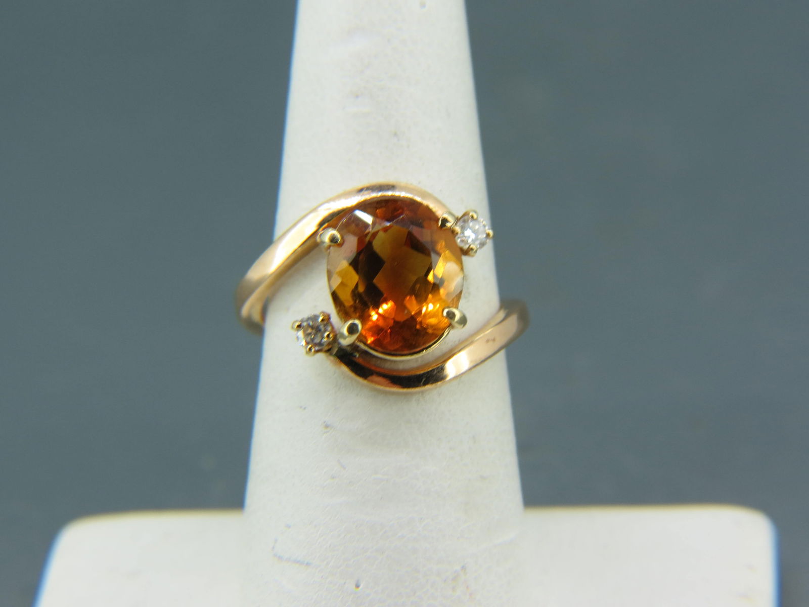 Citrine & Diamond 14K Gold Ring, (1 of 5)