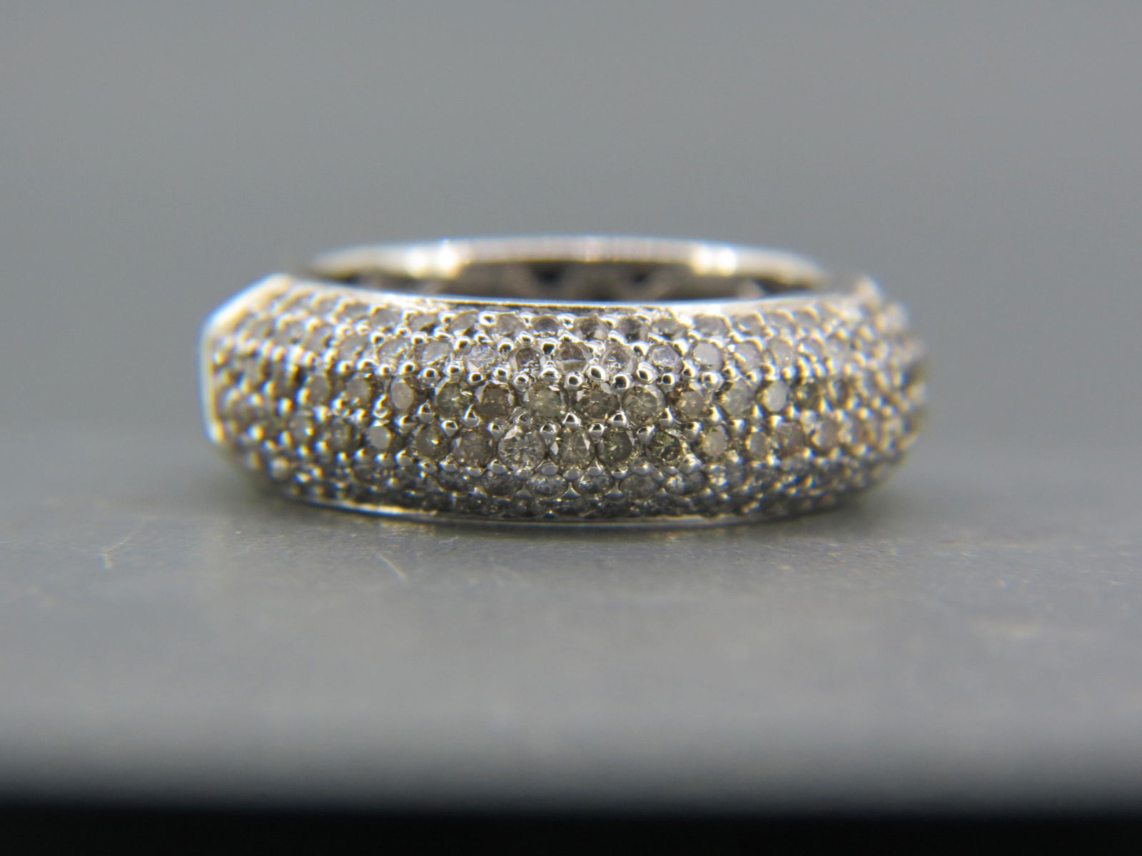 Diamond 14K White Gold Band Ring, (1 of 6)