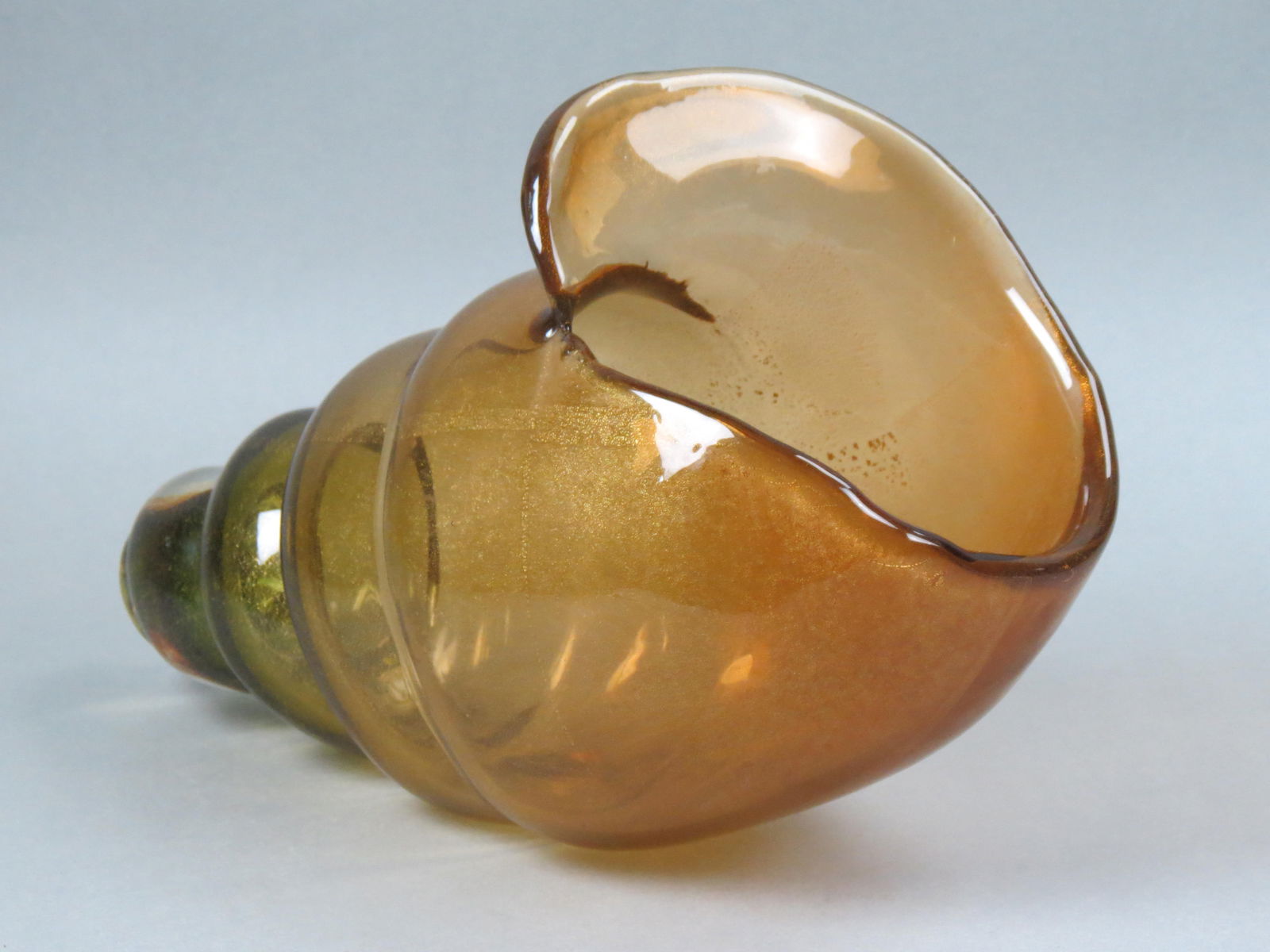 Murano Art Glass Figural Shell Vase, (1 of 5)