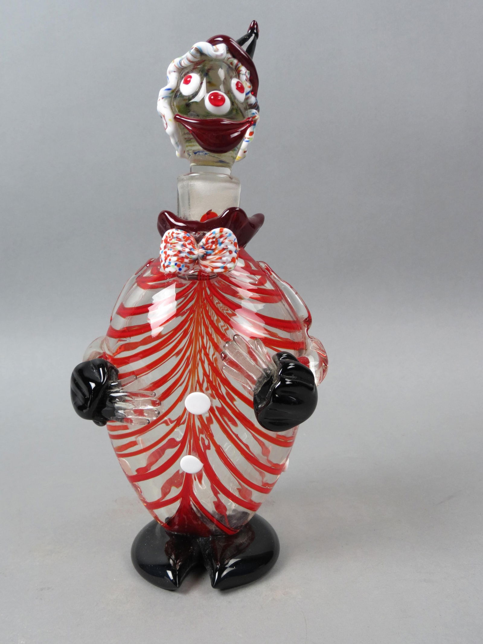 Italian Art Glass Figural Clown Decanter, (1 of 6)