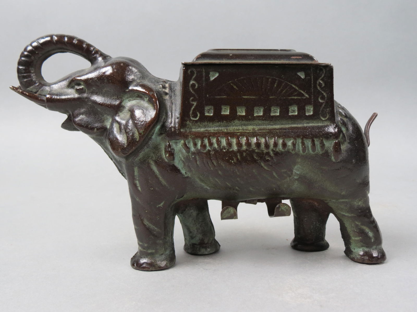 Japanese Bronzed Elephant Cigarette Dispenser, (1 of 5)
