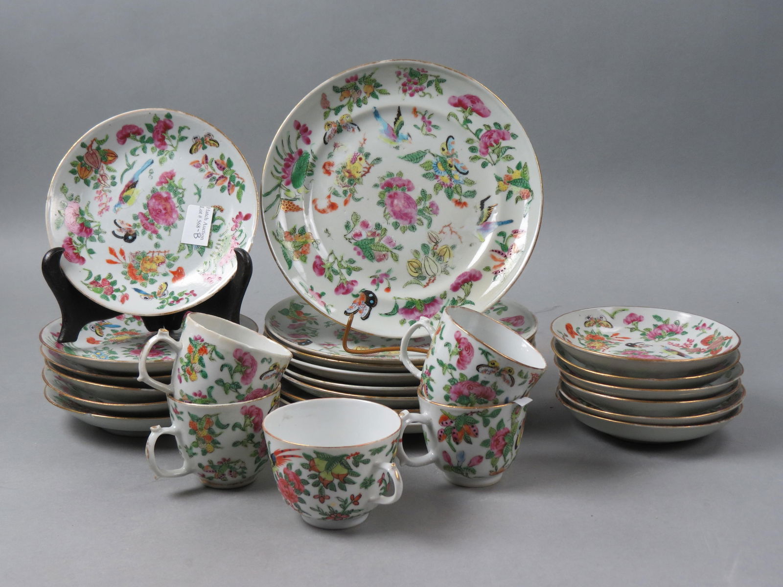 25 pcs. Chinese Famille Porcelain Dinnerware, (1 of 3)