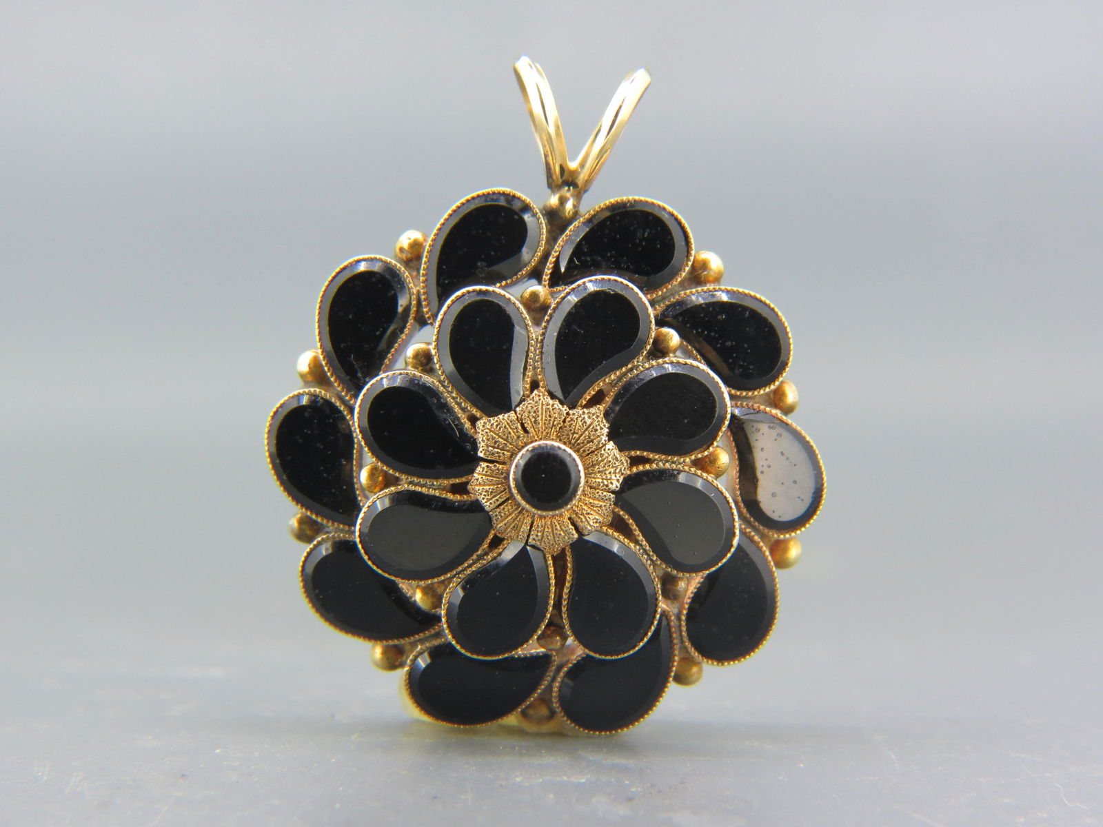 14K Gold & Black Onyx Pendant , (1 of 3)