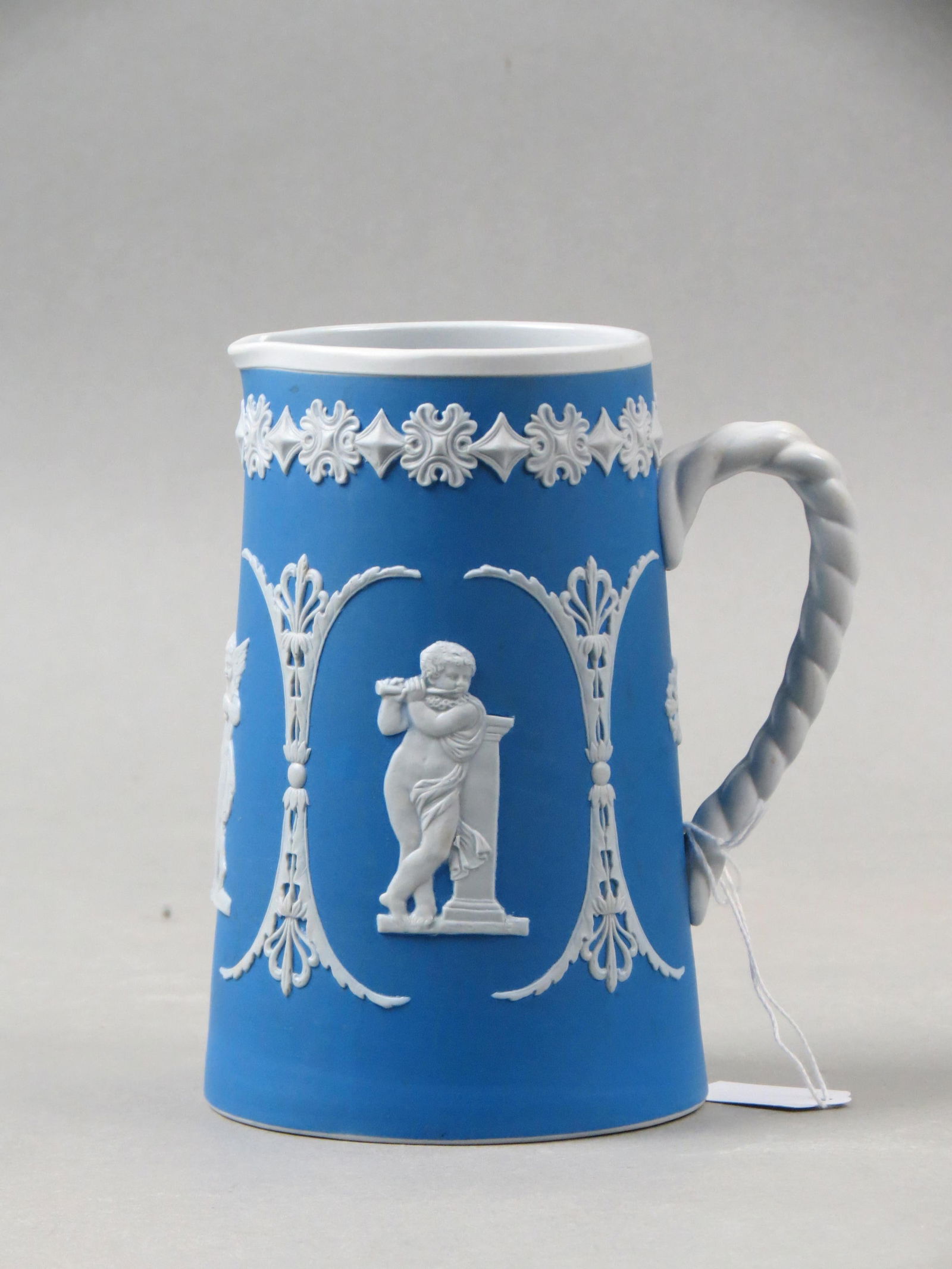 English Jasperware Pitcher, (1 of 2)