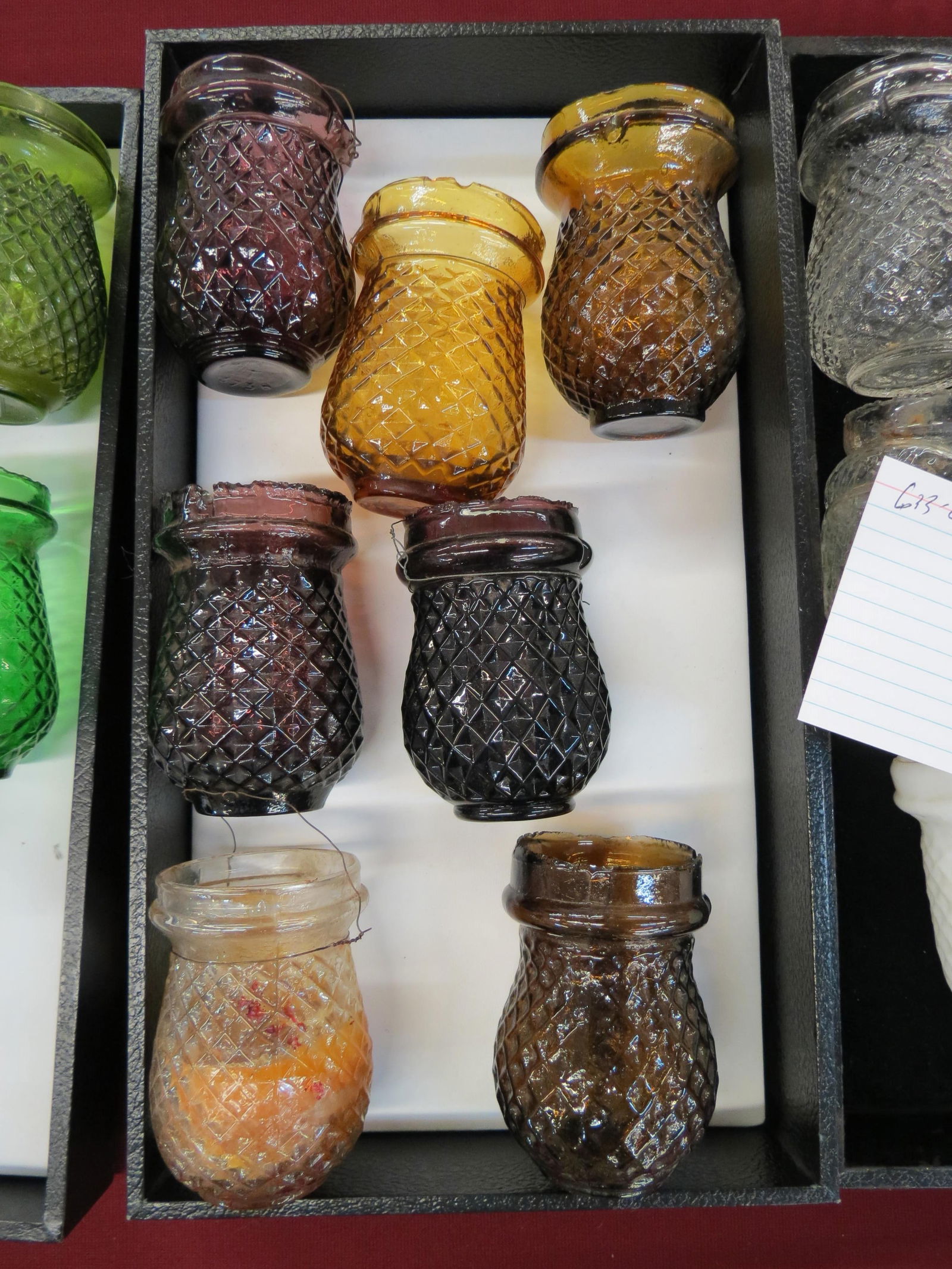 7 Antique Glass Christmas Candleholder Ornaments, (1 of 1)