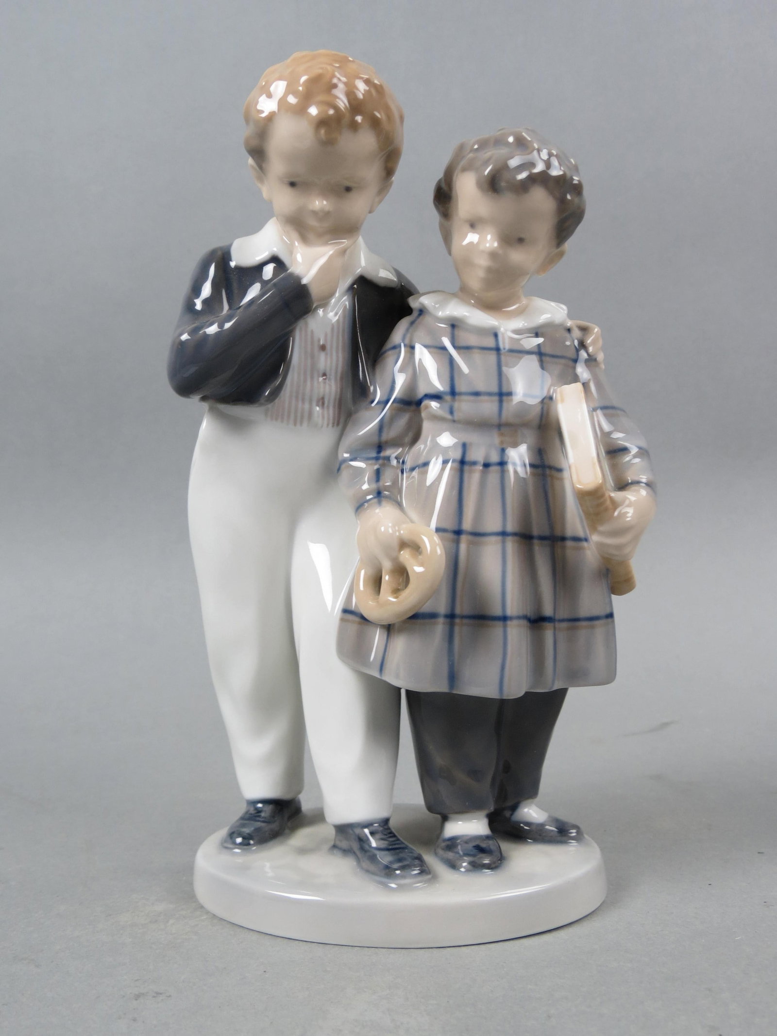 Royal Copenhagen Porcelain Figurine,: Flight to America, #1761, 8", excellent.