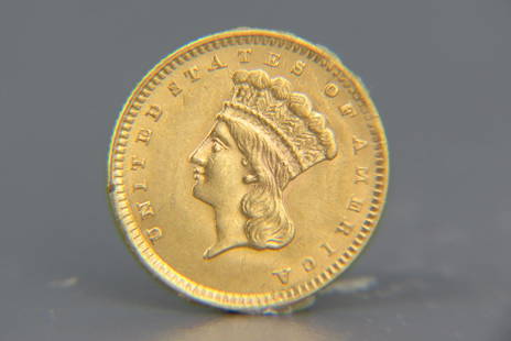 1856 U.S. $1.00 Liberty Head Gold Coin,: uncirculated.