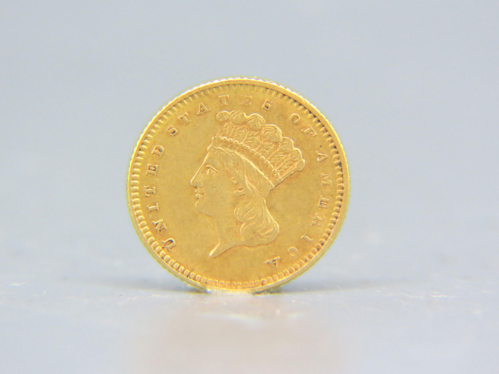 1861 U.S. $1.00 Liberty Head Gold Coin, (1 of 2)