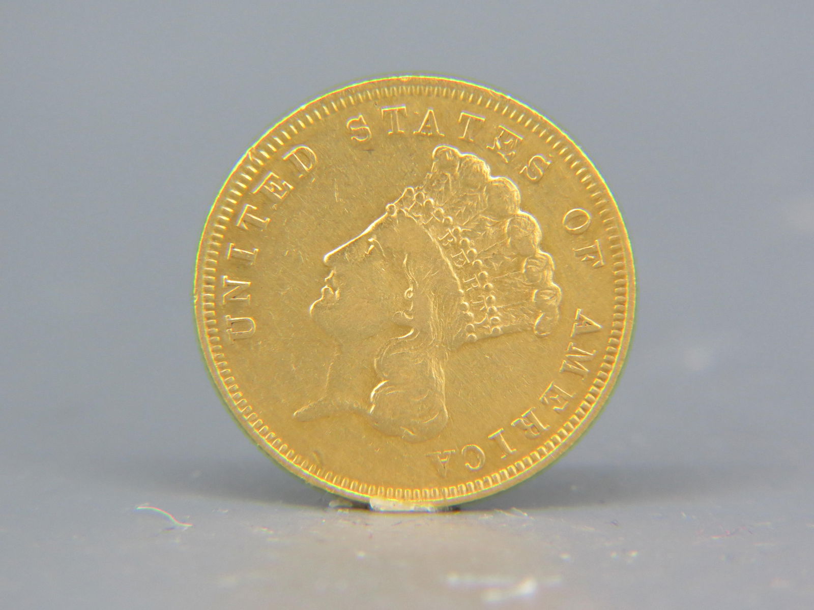 1856-S U.S. $3.00 Princess Head Gold Coin, (1 of 2)