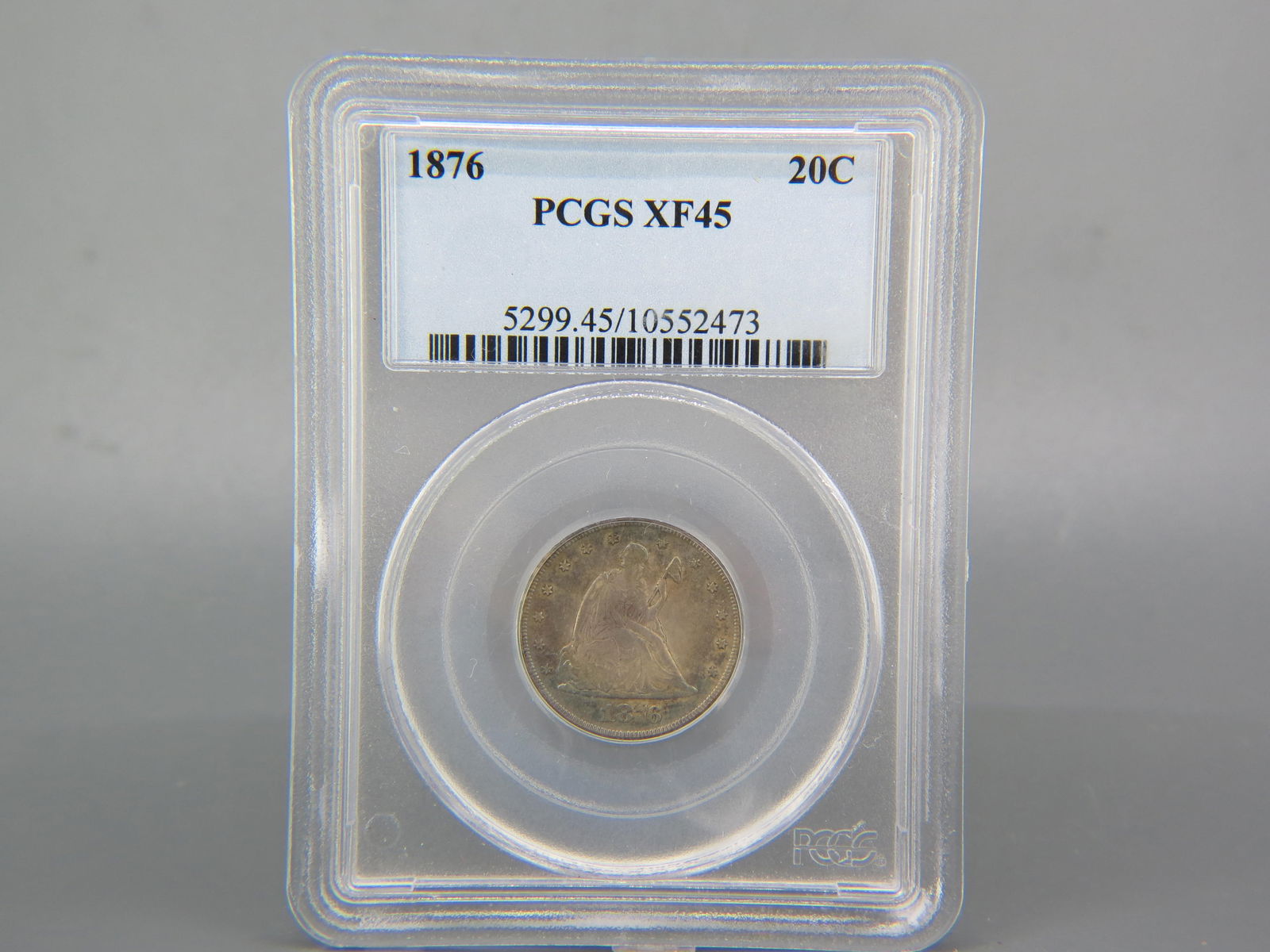 1876 U.S. Twenty Cent Piece, PCGS XF-45, (1 of 3)