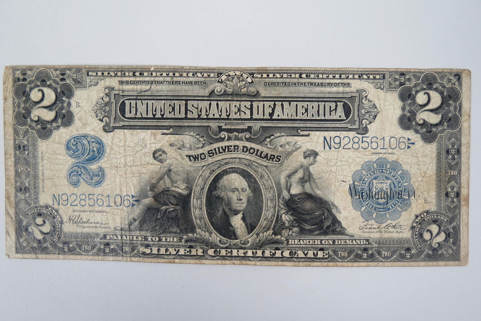 1899 U.S. $2.00 Silver Certificate, large size, (1 of 2)