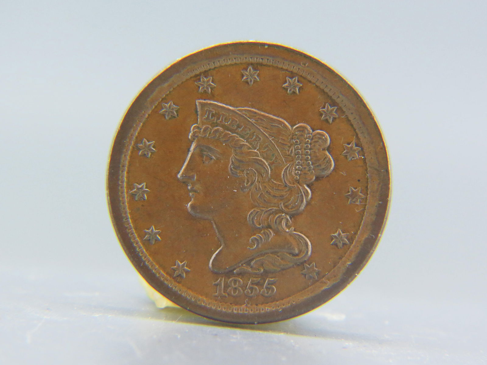 1855 U.S. Half Cent, brown uncirculated, (1 of 2)