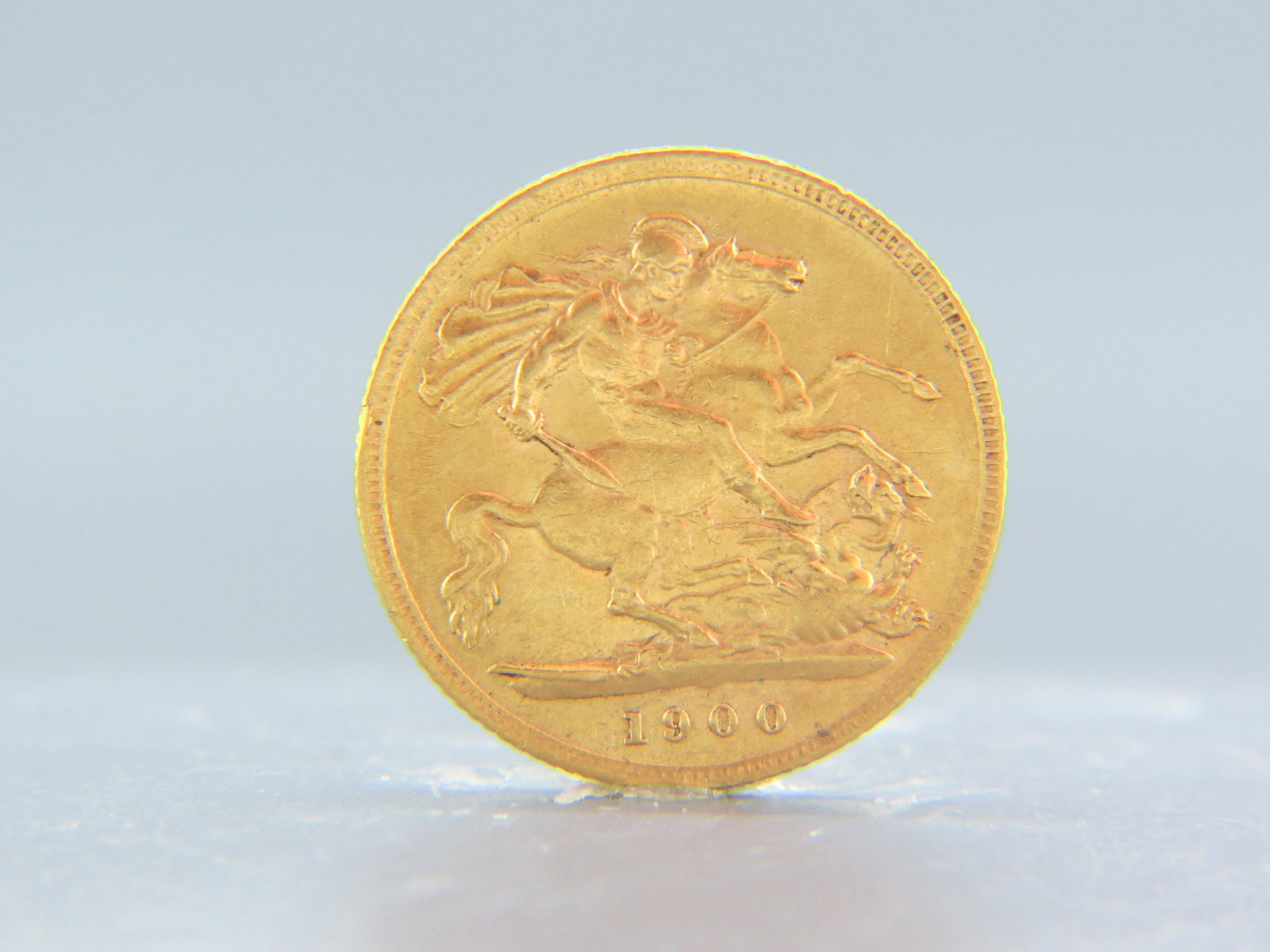 1900 Great Britian Half Sovereign Gold Coin, (1 of 2)
